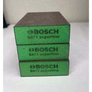 Pack of 3 Bosch Expert S471 Foam Sanding Blocks - Superfine - 69x97x26mm